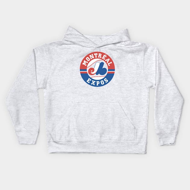 Retro Montreal Expos 1969 Kids Hoodie by GisarRaveda